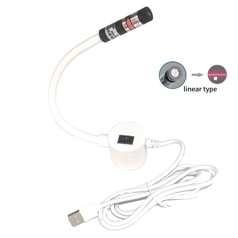 Sewing Machine Accessories: USB Red Laser Positioner, Infrared Working Lamp with Magnetic Base, DC5V Line/Cross Cutting