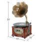 Retro Petunia Vinyl Record Player Retro Phonograph Bluetooth Audio