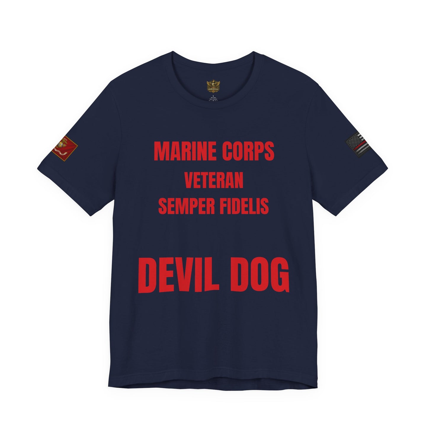 Marine Corps Veteran Devil Dog Shirt | Semper Fidelis USMC T-Shirt | Marine Veteran Gift | Military Pride Tee