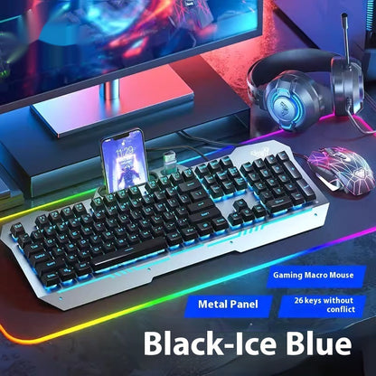 Mechanical Feeling Wired Key Mouse Headset Bundle