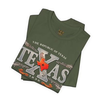 Texas Lone Star Shirt – Vertical Lone Star Design – Texas Pride Tee – Veteran Style Graphic T-Shirt