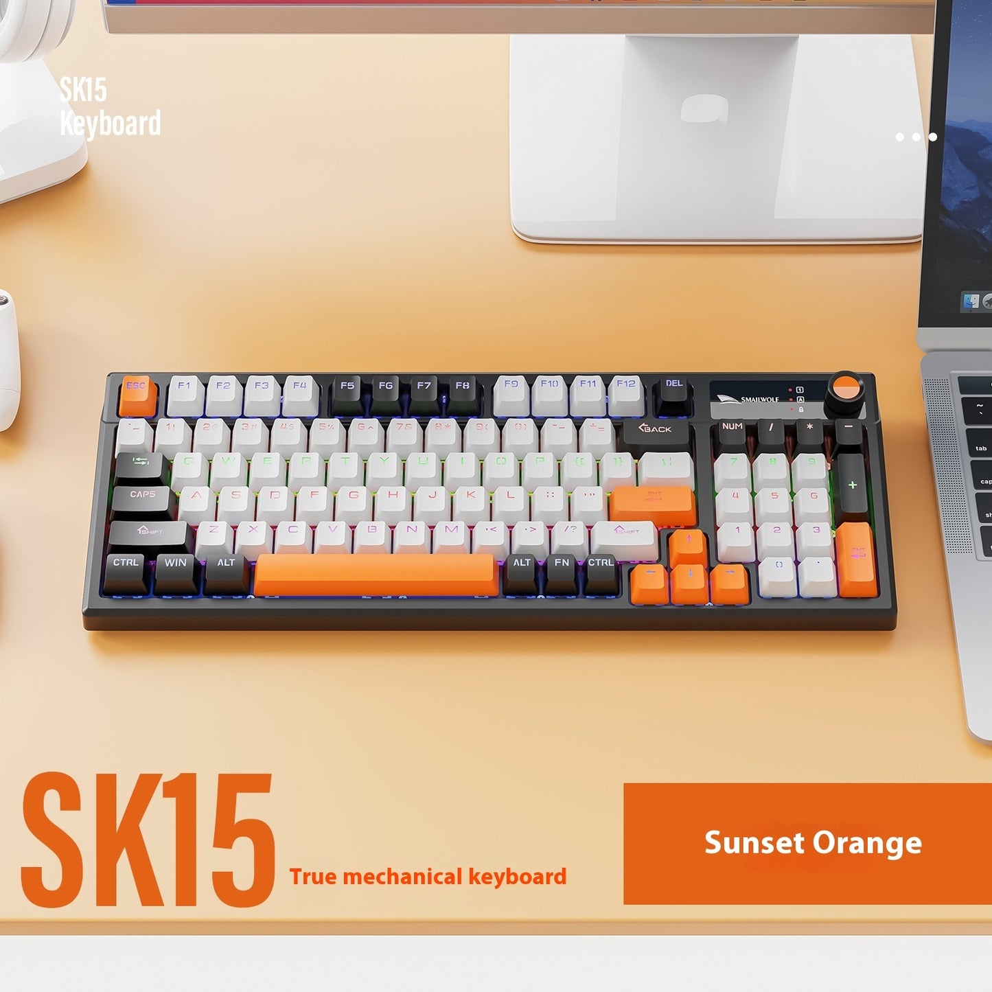 Wired With Knob E-sports Games Notebook Computer Mechanical Keyboard