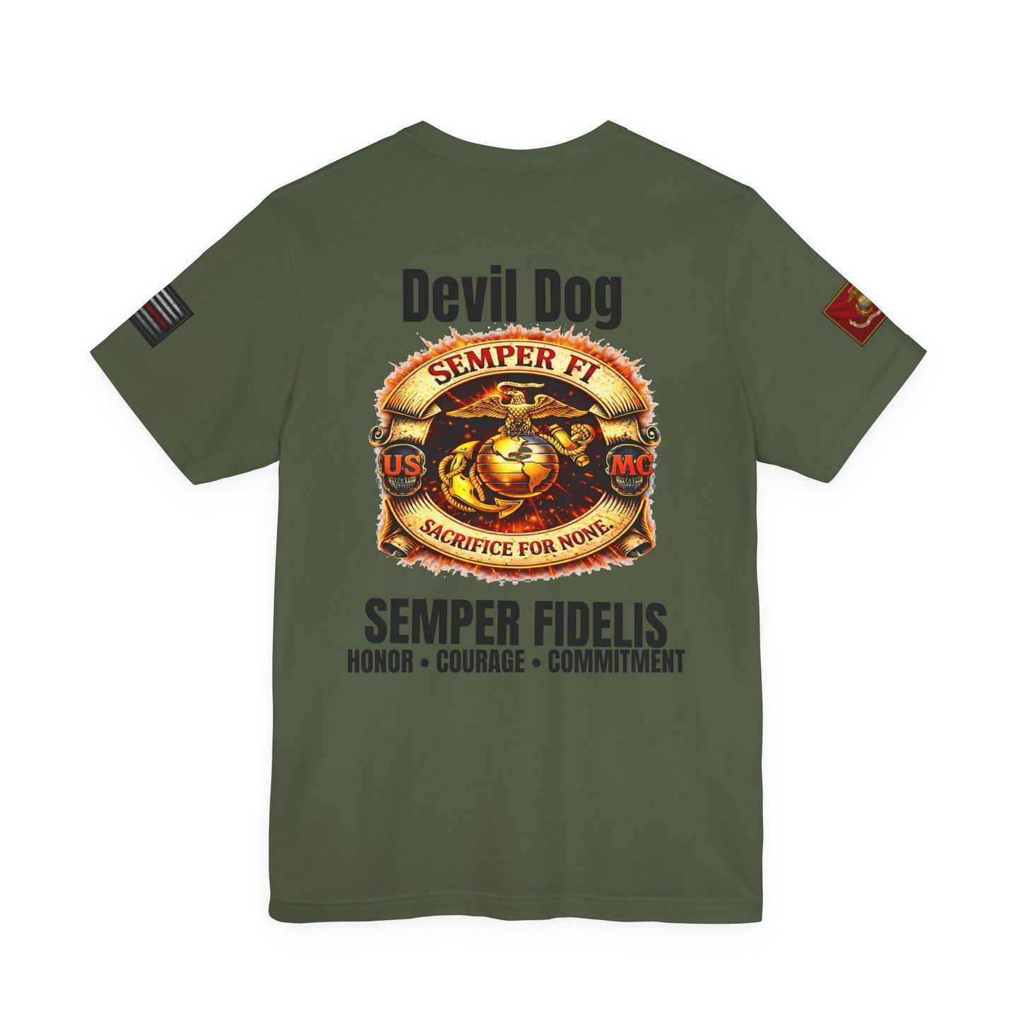 Marine Corps Veteran Devil Dog Shirt | Semper Fidelis USMC T-Shirt | Marine Veteran Gift | Military Pride Tee