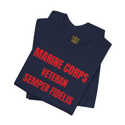 Marine Corps Veteran Devil Dog Shirt | Semper Fidelis USMC T-Shirt | Marine Veteran Gift | Military Pride Tee