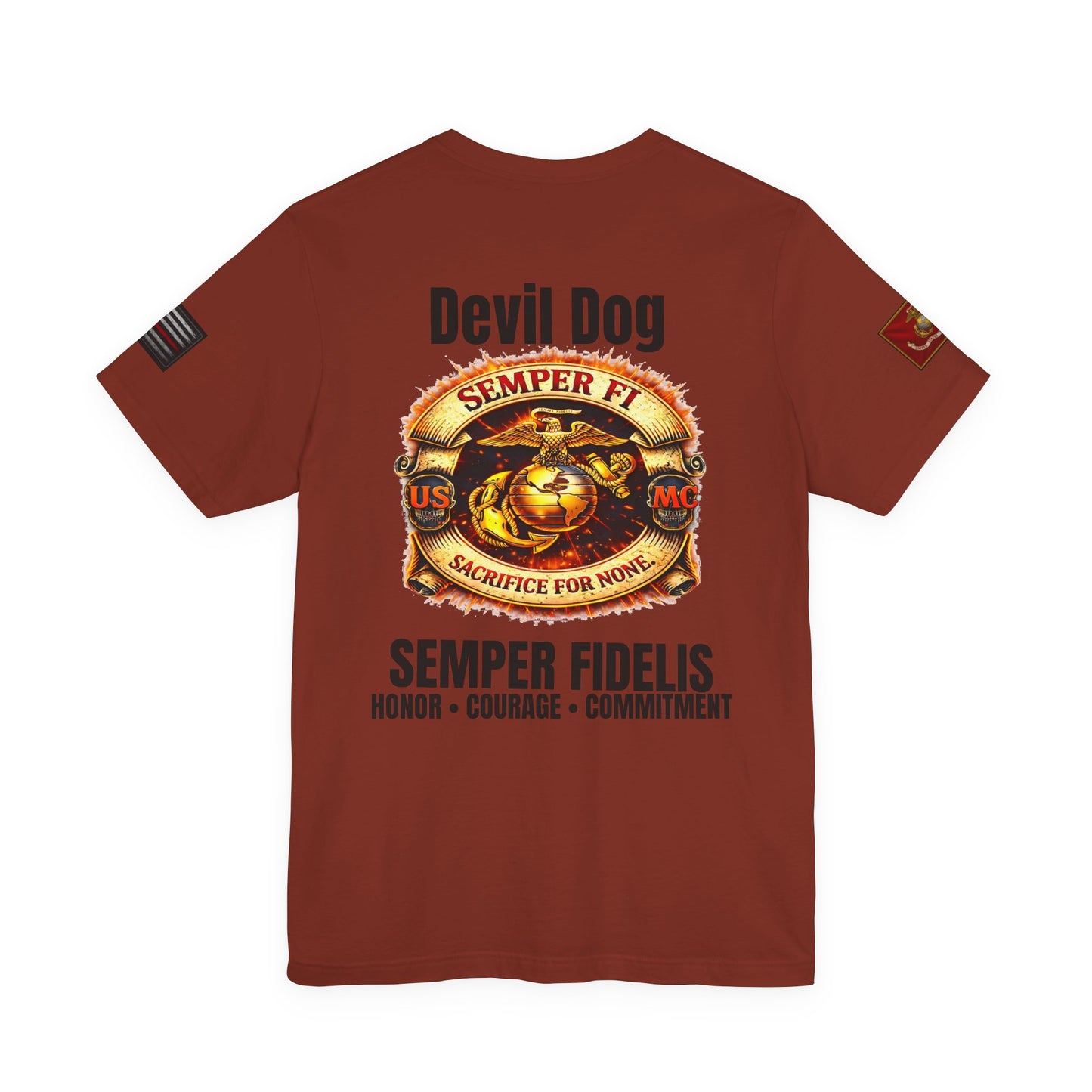 Marine Corps Veteran Devil Dog Shirt | Semper Fidelis USMC T-Shirt | Marine Veteran Gift | Military Pride Tee