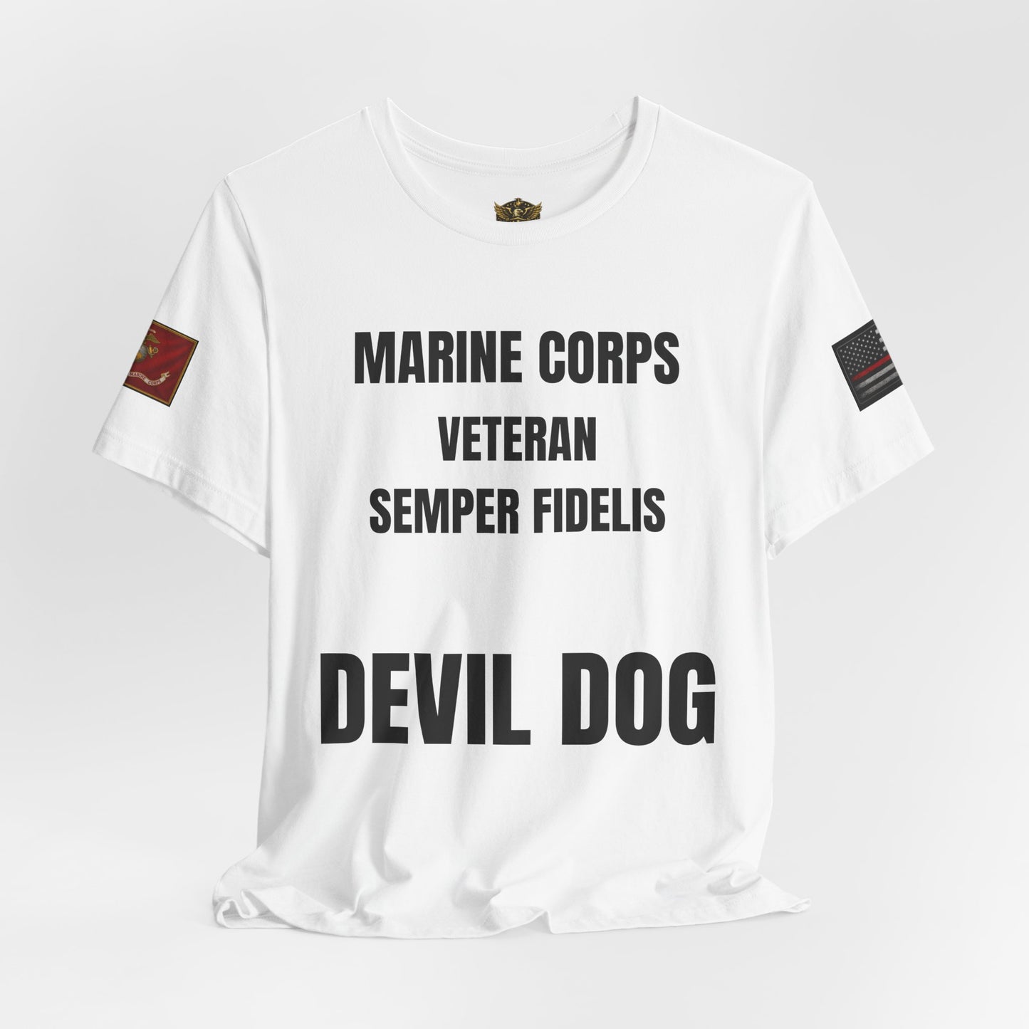 Marine Corps Veteran Devil Dog Shirt | Semper Fidelis USMC T-Shirt | Marine Veteran Gift | Military Pride Tee