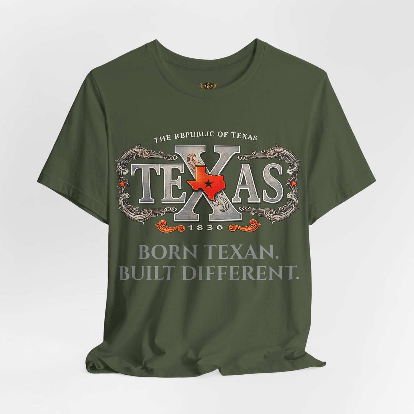 Texas Lone Star Shirt – Vertical Lone Star Design – Texas Pride Tee – Veteran Style Graphic T-Shirt