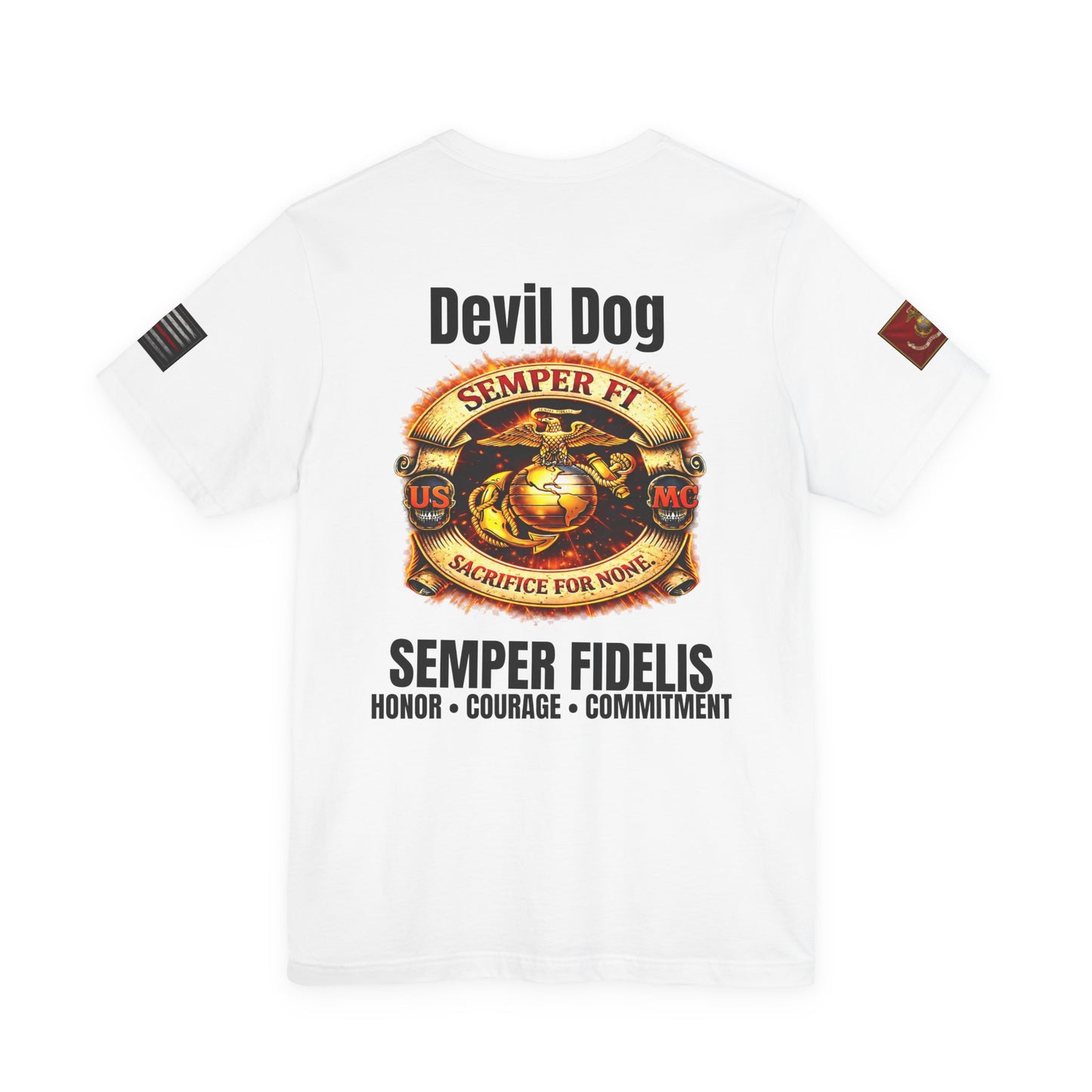 Marine Corps Veteran Devil Dog Shirt | Semper Fidelis USMC T-Shirt | Marine Veteran Gift | Military Pride Tee