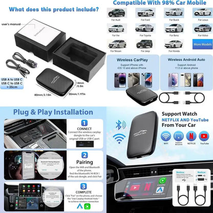Wireless Carplay and Android Auto Dongle Support