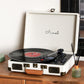 Gramophone Record Retro Phonograph Bluetooth Audio Portable Suitcase Leather Case