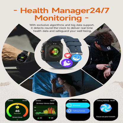 2025 Military Smartwatch For Men Bulit-in GPS