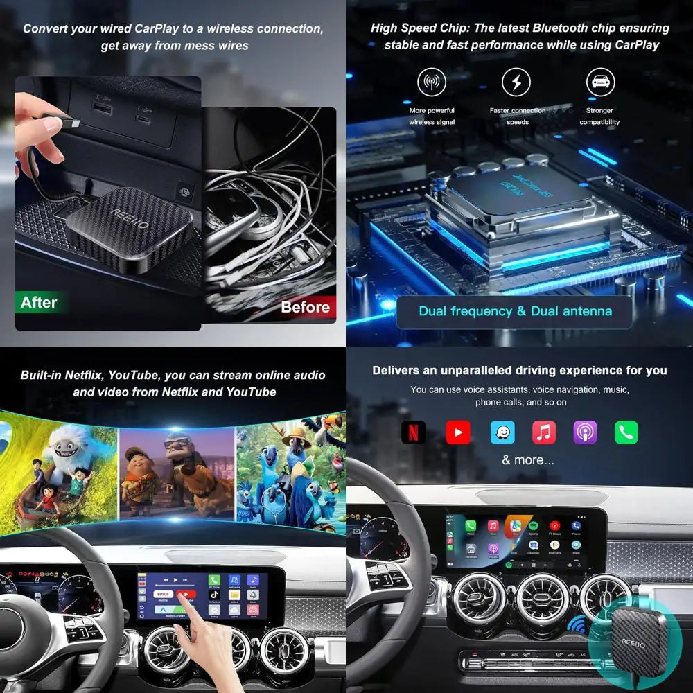 Wireless CarPlayBox with Netflix