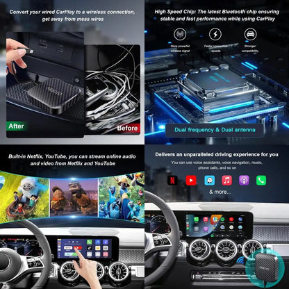 Wireless CarPlayBox with Netflix