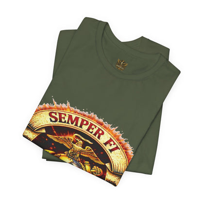 Semper Fi Marine Corps Emblem T-Shirt – "Sacrifice For None" USMC Tee