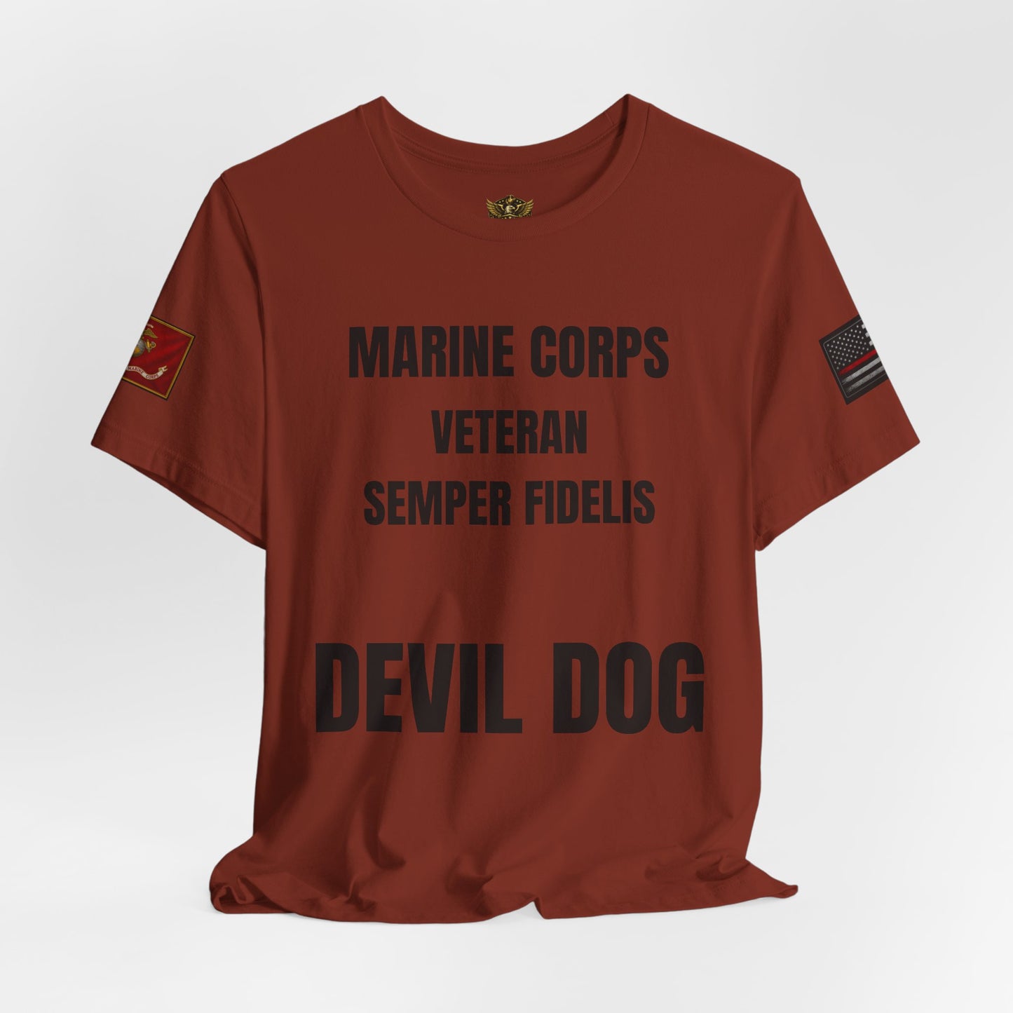 Marine Corps Veteran Devil Dog Shirt | Semper Fidelis USMC T-Shirt | Marine Veteran Gift | Military Pride Tee
