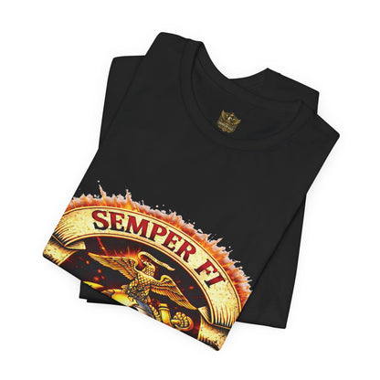 Semper Fi Marine Corps Emblem T-Shirt – "Sacrifice For None" USMC Tee