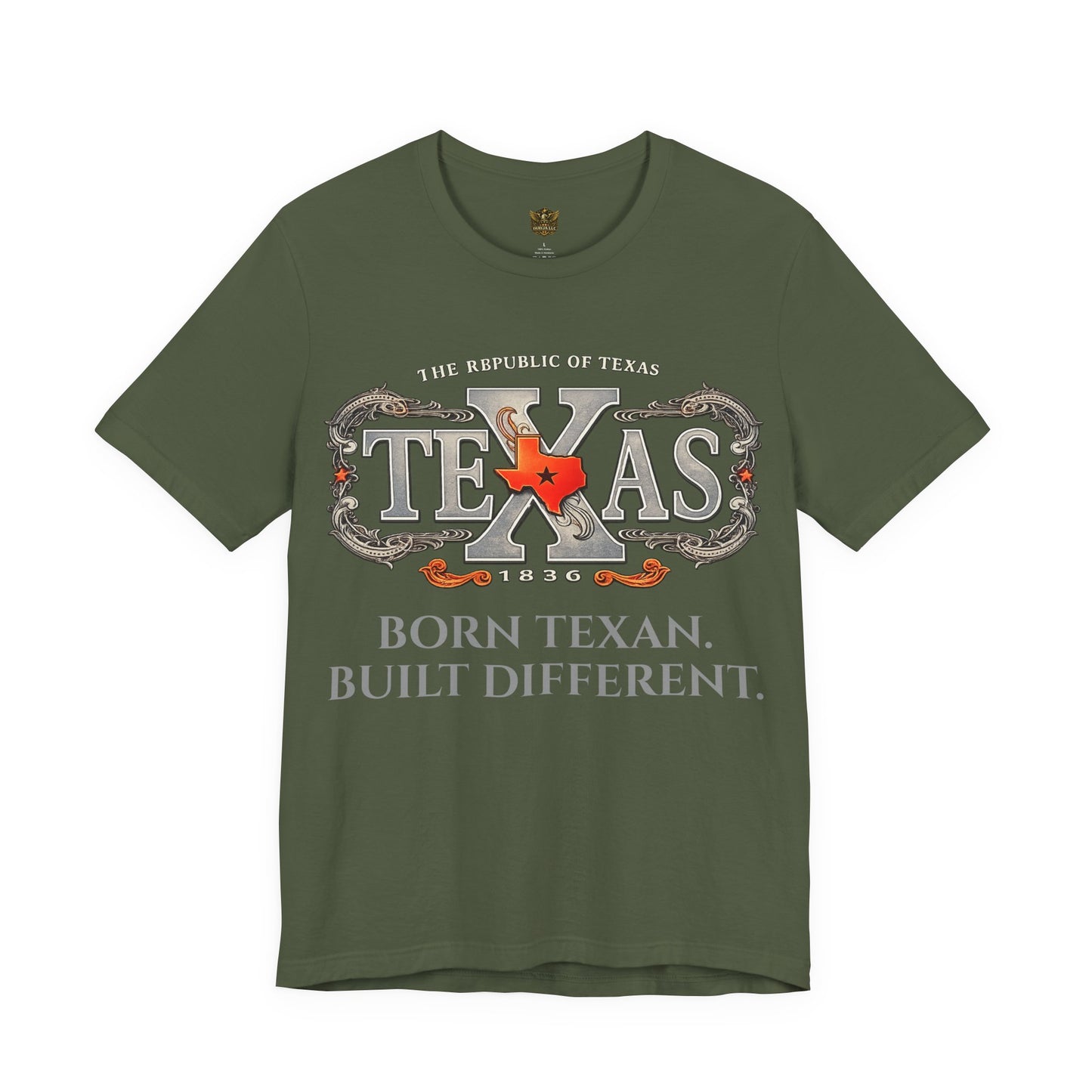 Texas Lone Star Shirt – Vertical Lone Star Design – Texas Pride Tee – Veteran Style Graphic T-Shirt
