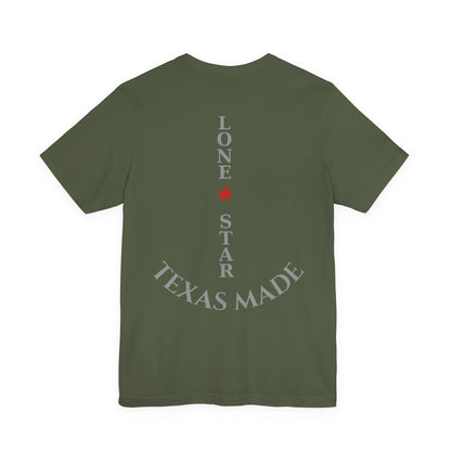 Texas Lone Star Shirt – Vertical Lone Star Design – Texas Pride Tee – Veteran Style Graphic T-Shirt