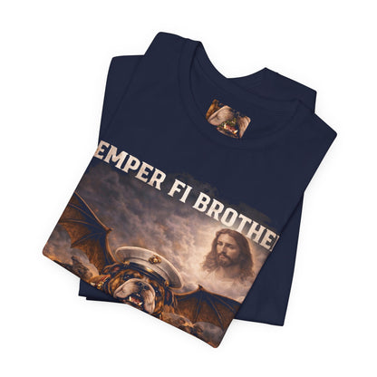 Semper Fi Brother Tee — 'Devil Dogs Answer the Call' USMC Bulldog T-Shirt