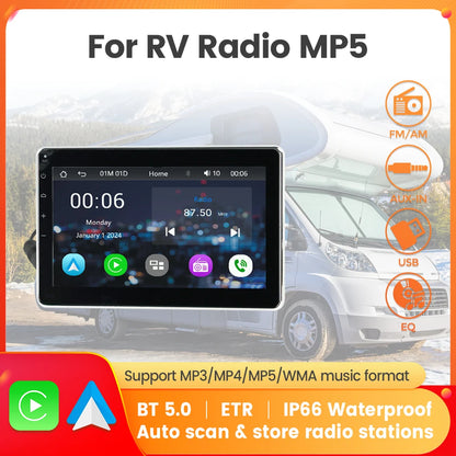 7 "Boat Radio Stereo CarPlay Android Auto Media Player