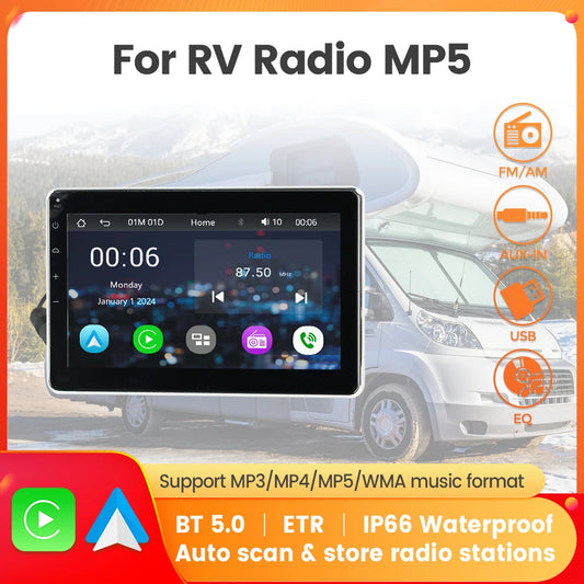 7 "Boat Radio Stereo CarPlay Android Auto Media Player