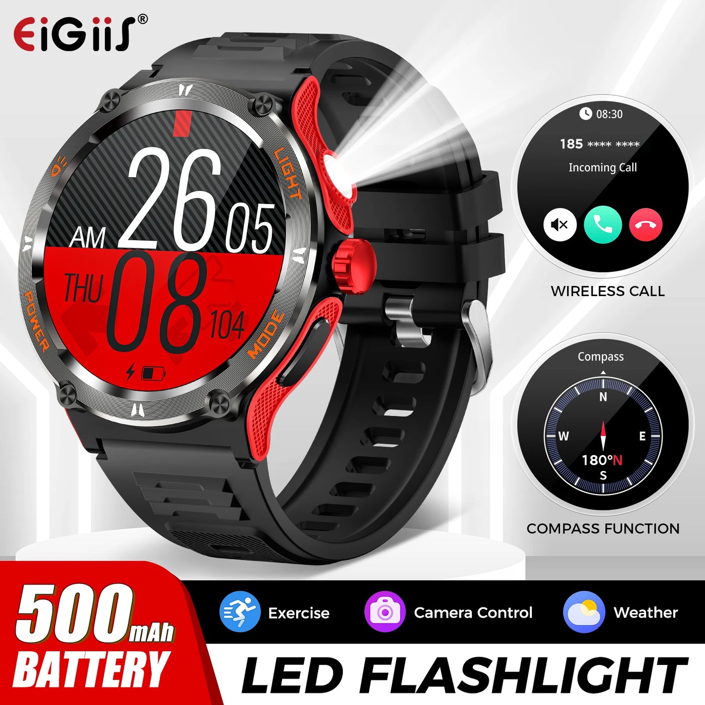 EIGIIS Military Smart Watch for Men