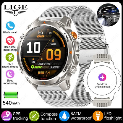 LIGE Rugged GPS Track Smart Watch