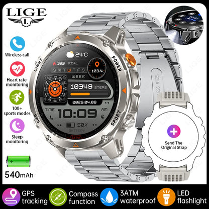 LIGE Rugged GPS Track Smart Watch