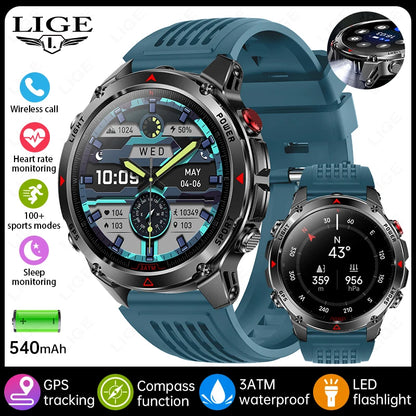 LIGE Rugged GPS Track Smart Watch