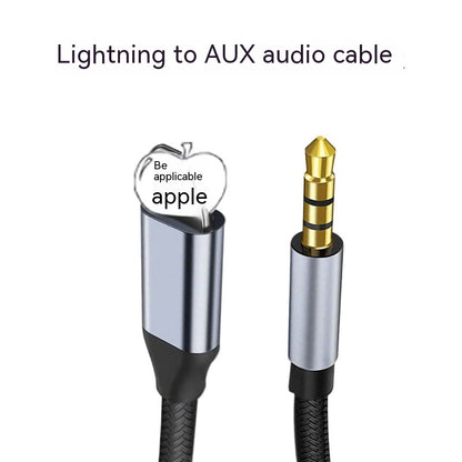 Lightning To 35 Male AUX Audio Cable Adapter Cable