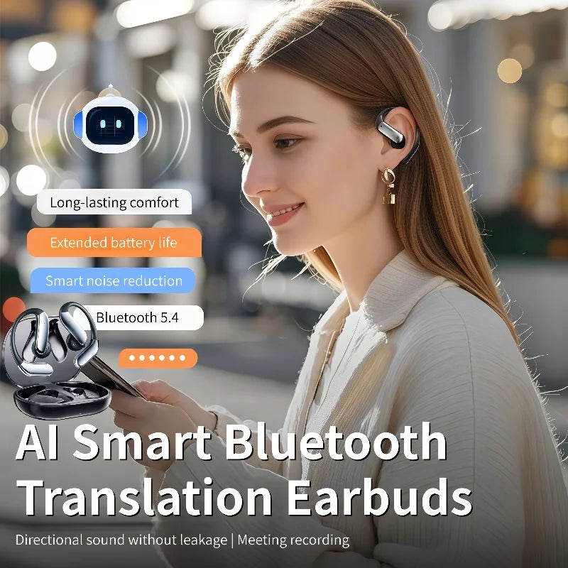 AI Translator Bluetooth 5.3 Earphones