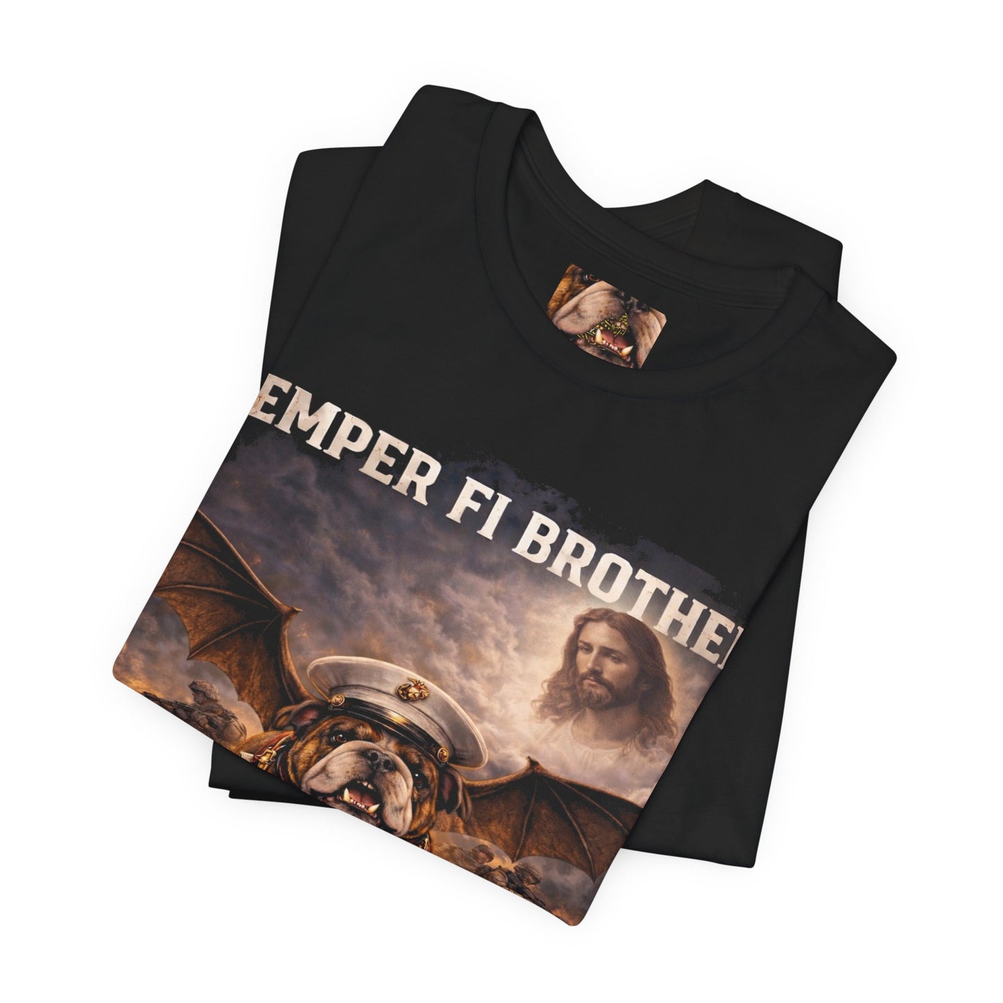 Semper Fi Brother Tee — 'Devil Dogs Answer the Call' USMC Bulldog T-Shirt