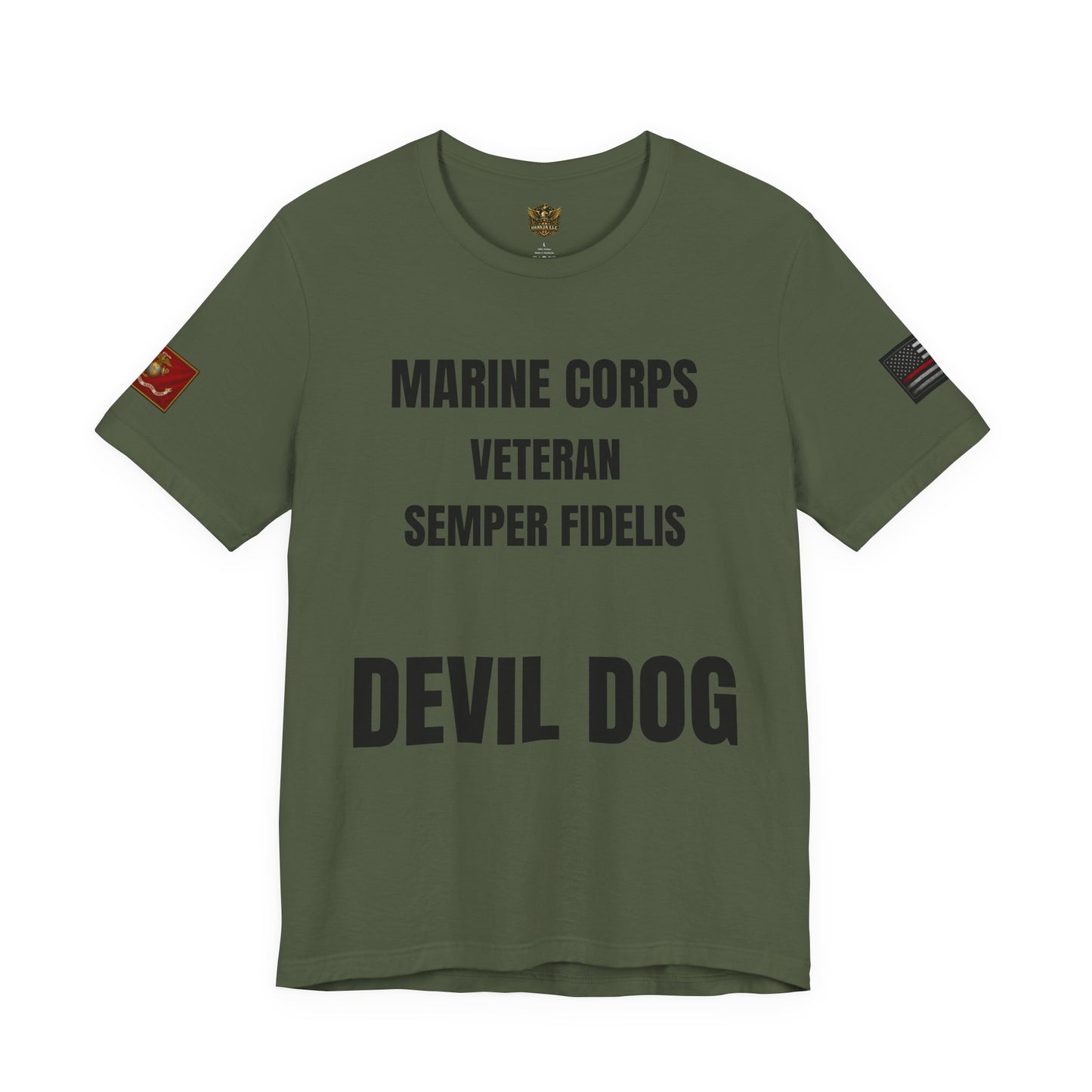 Marine Corps Veteran Devil Dog Shirt | Semper Fidelis USMC T-Shirt | Marine Veteran Gift | Military Pride Tee