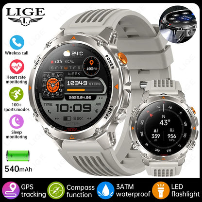 LIGE Rugged GPS Track Smart Watch