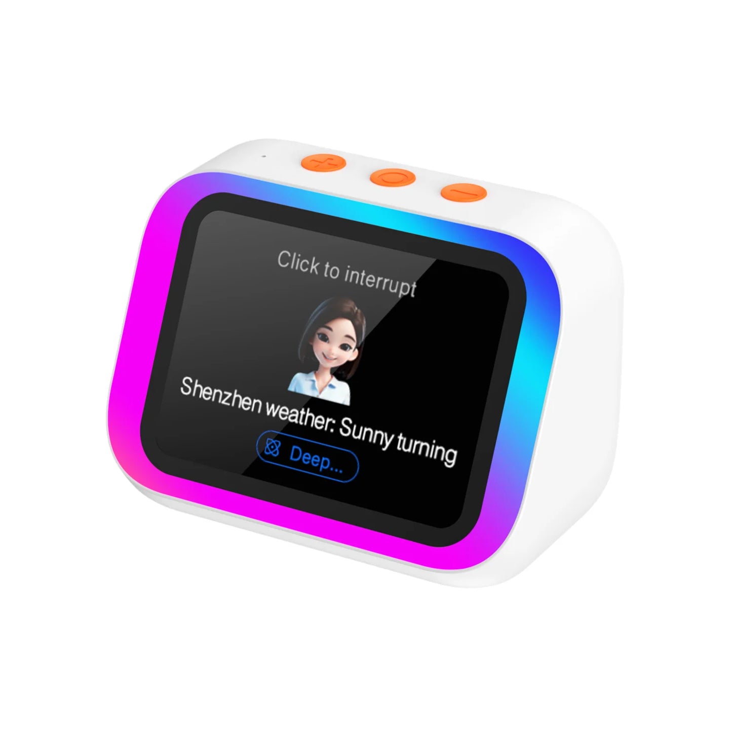 AI Bluetooth Speaker 5.4 AI voice assistant HD Touch Screen Display Electronic Album Alarm Clock Hands-free Calling