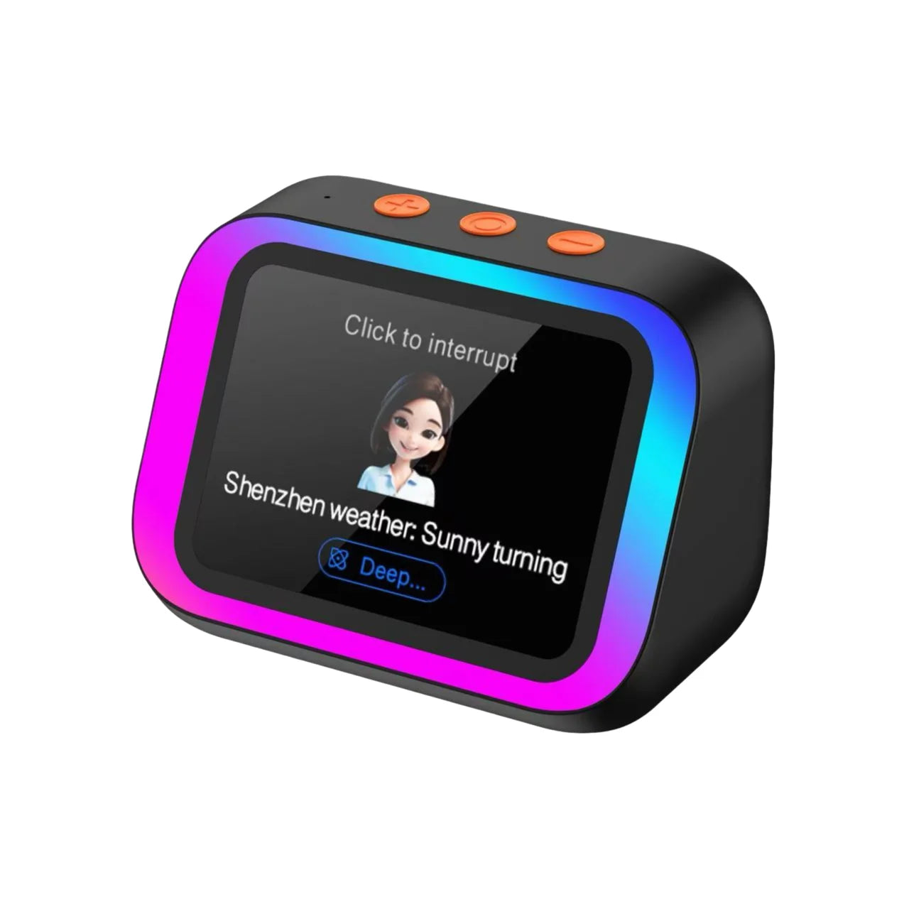 AI Bluetooth Speaker 5.4 AI voice assistant HD Touch Screen Display Electronic Album Alarm Clock Hands-free Calling