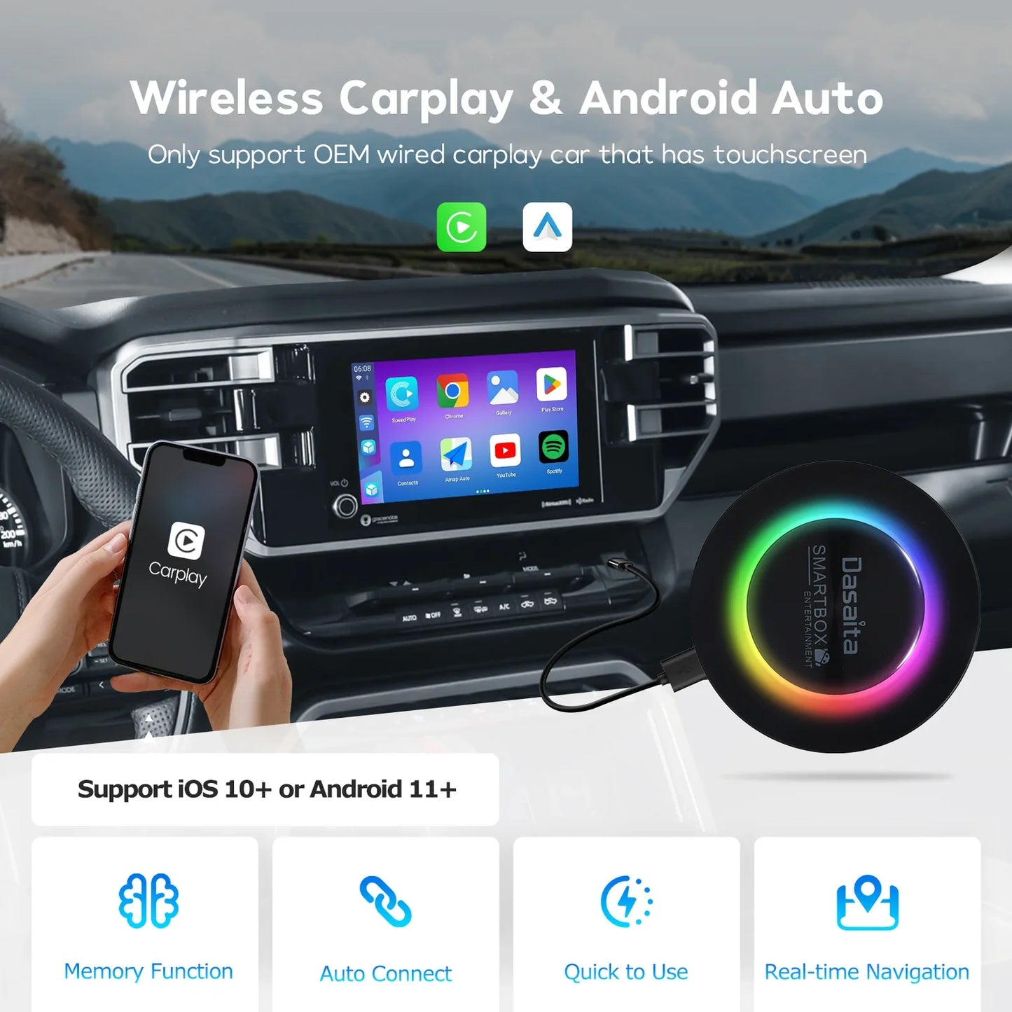 STLFDasaita CarPlay Ai Box 8GB+128GB CarSmart Box