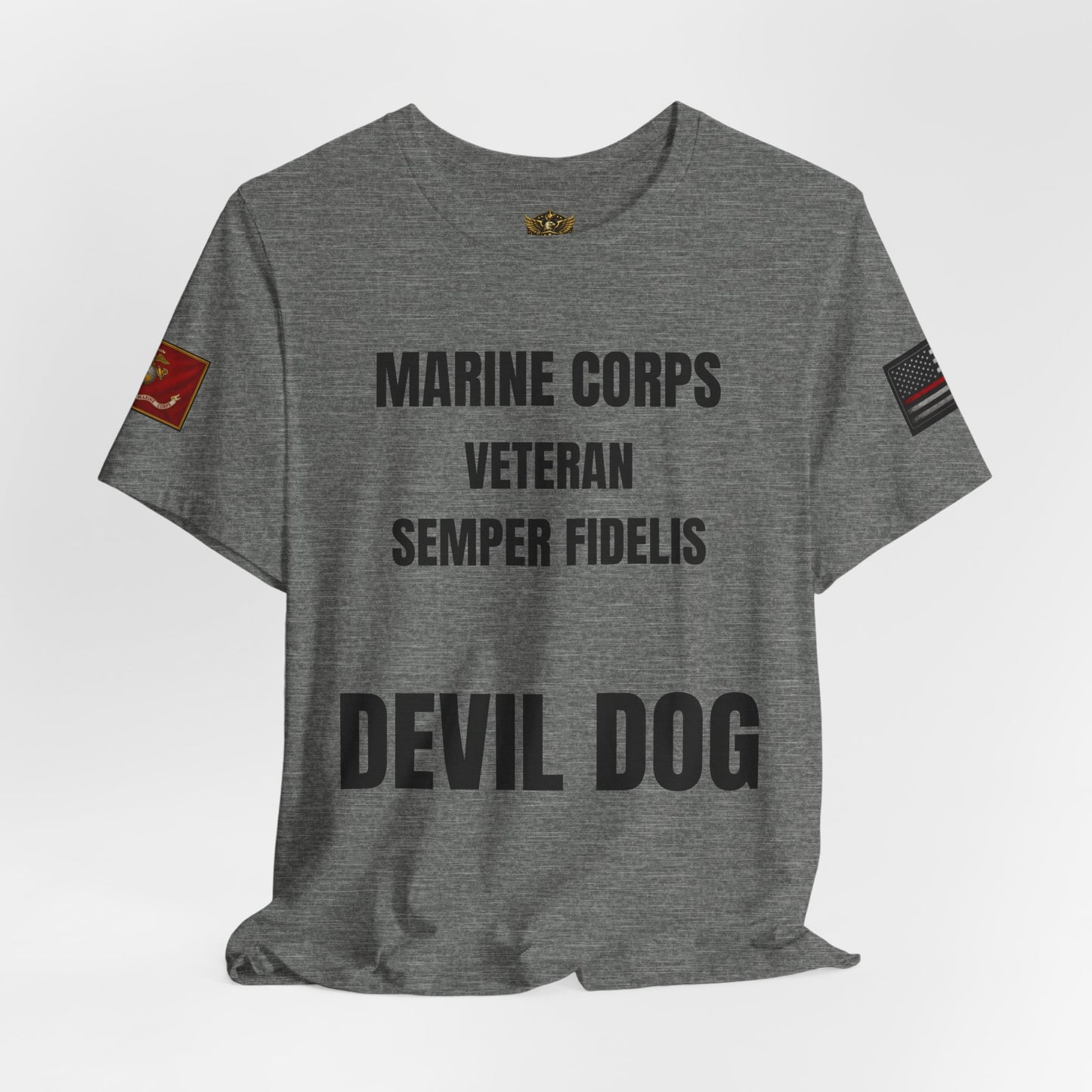 Marine Corps Veteran Devil Dog Shirt | Semper Fidelis USMC T-Shirt | Marine Veteran Gift | Military Pride Tee