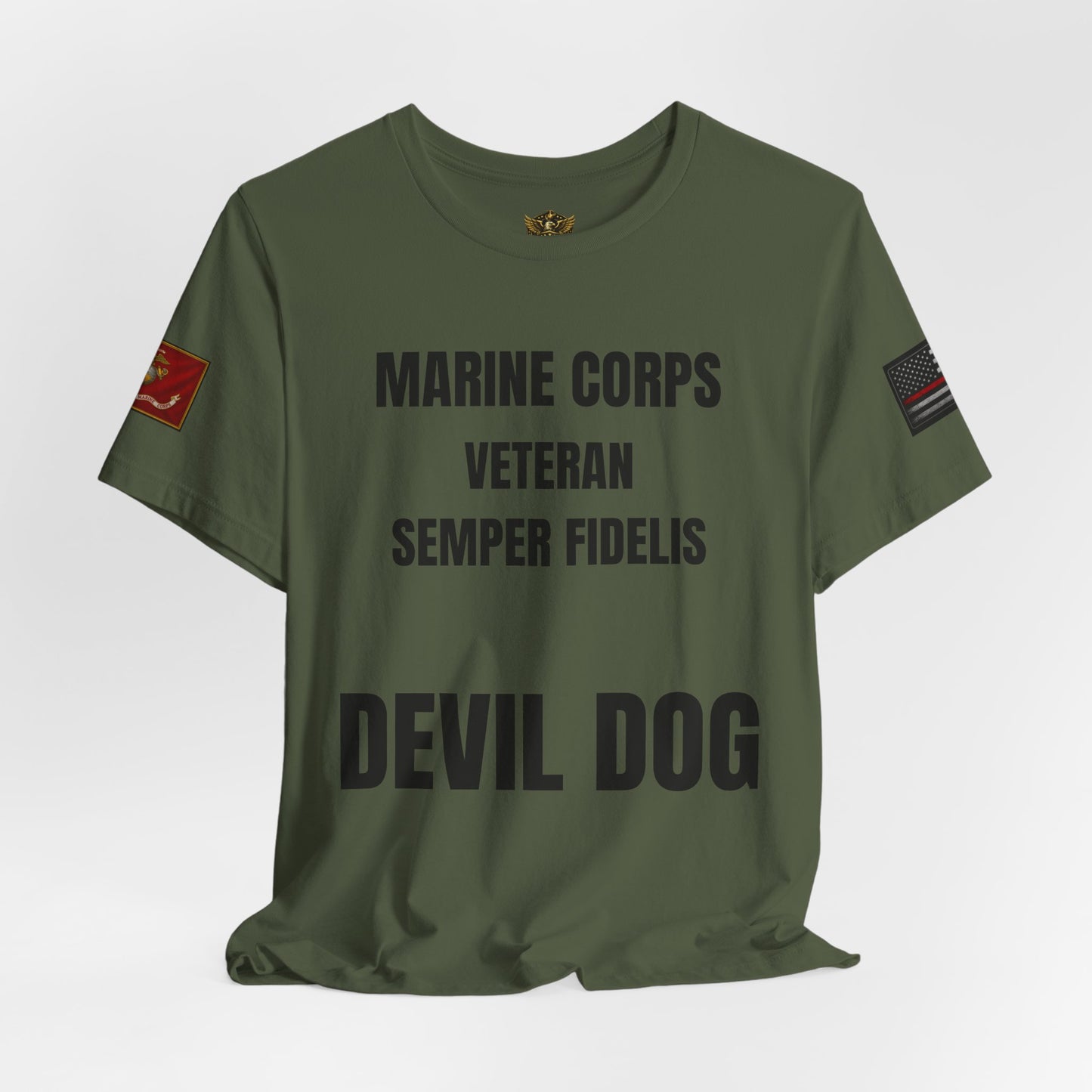 Marine Corps Veteran Devil Dog Shirt | Semper Fidelis USMC T-Shirt | Marine Veteran Gift | Military Pride Tee