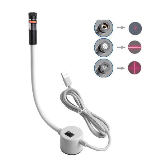 Sewing Machine Accessories: USB Red Laser Positioner, Infrared Working Lamp with Magnetic Base, DC5V Line/Cross Cutting
