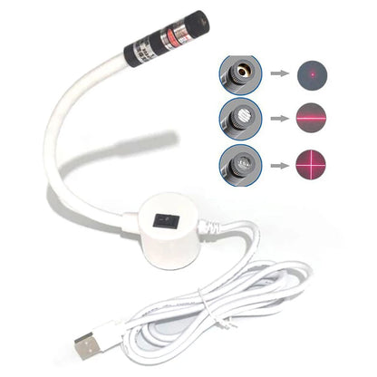 Sewing Machine Accessories: USB Red Laser Positioner, Infrared Working Lamp with Magnetic Base, DC5V Line/Cross Cutting