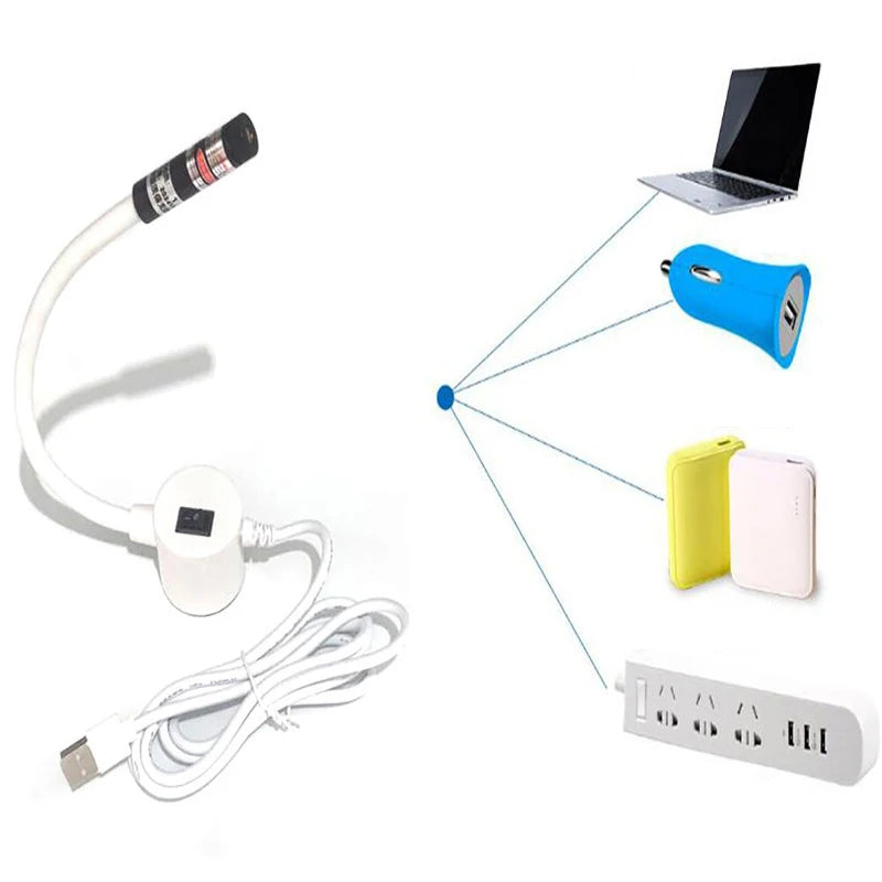 Sewing Machine Accessories: USB Red Laser Positioner, Infrared Working Lamp with Magnetic Base, DC5V Line/Cross Cutting