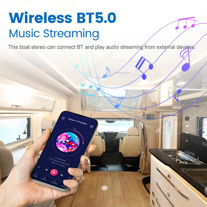 7 "Boat Radio Stereo CarPlay Android Auto Media Player