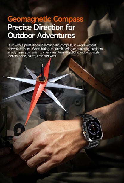 2025 Military Smartwatch For Men Bulit-in GPS