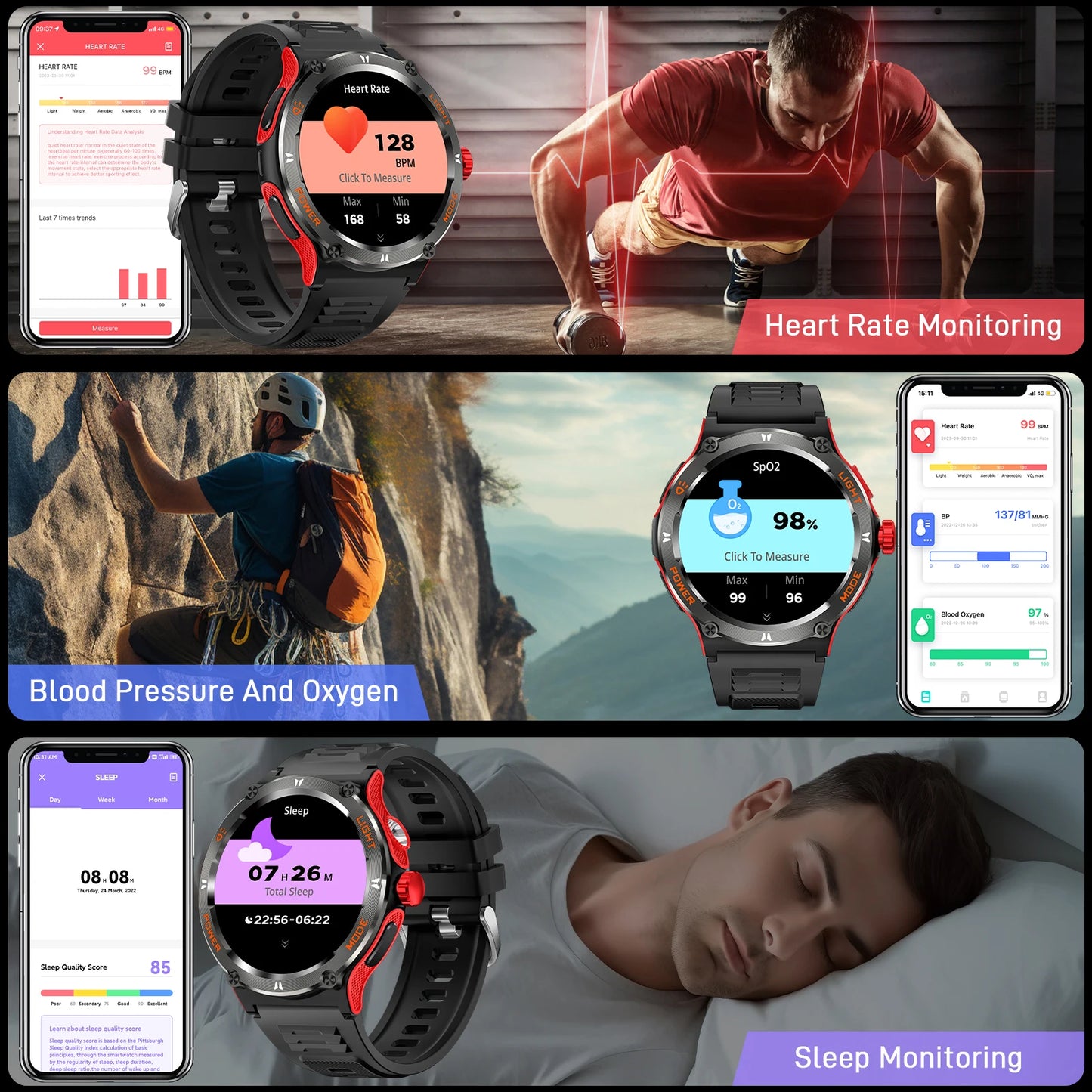 EIGIIS Military Smart Watch for Men