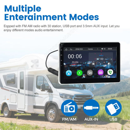 7 "Boat Radio Stereo CarPlay Android Auto Media Player