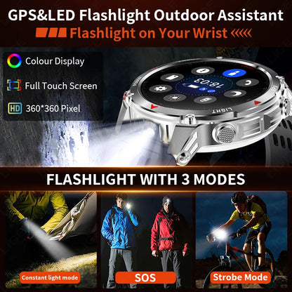 LIGE Rugged GPS Track Smart Watch