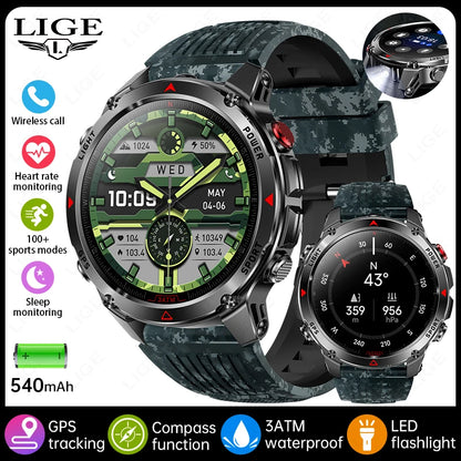 LIGE Rugged GPS Track Smart Watch